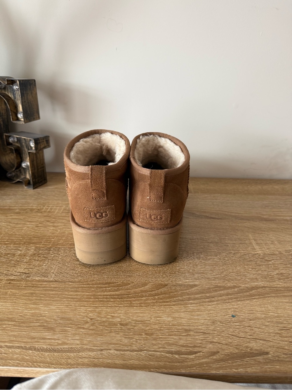 Platform UGG Mini Boots (Chestnut, Women’s 9) - Picture 5 of 8